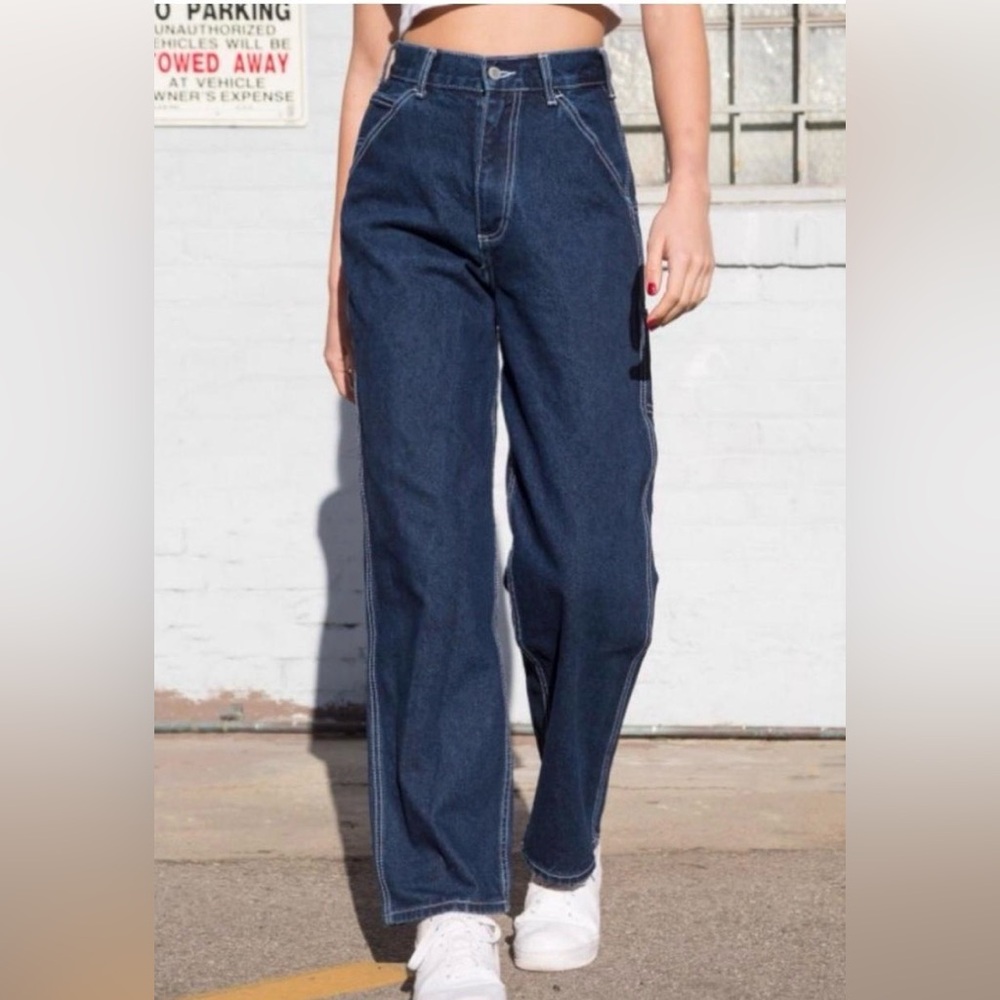 Brandy Melville Talia dark wash cargo pants